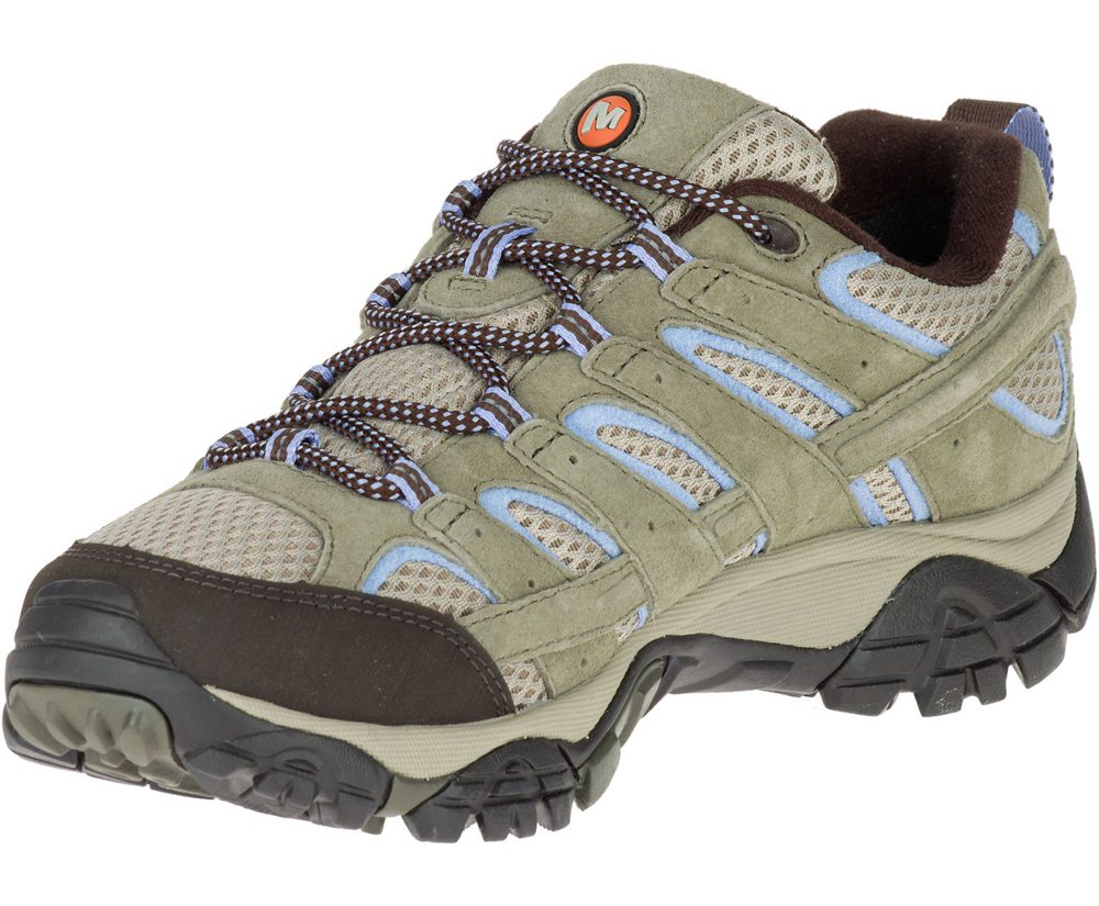 Tenis Senhora - Merrell Moab 2 Waterproof Wide Width - Verde Oliva - LSF481605
